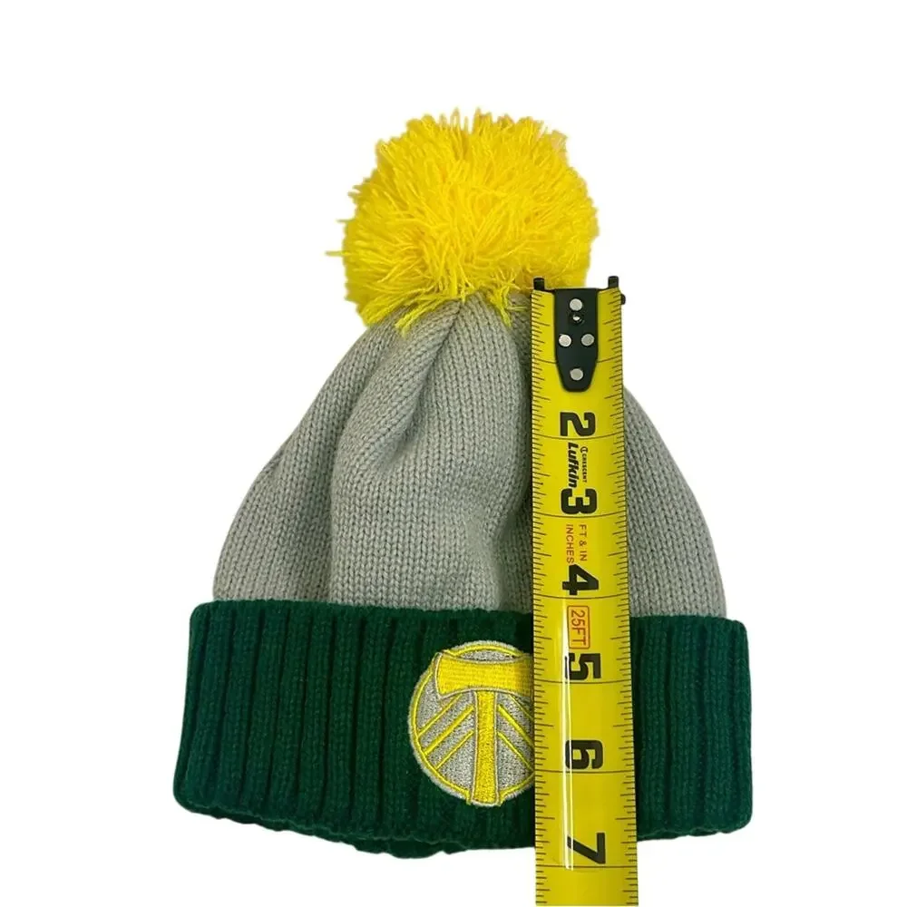 Adidas Kids Portland Timbers Beanie MLS Knit Hat Pom Winter